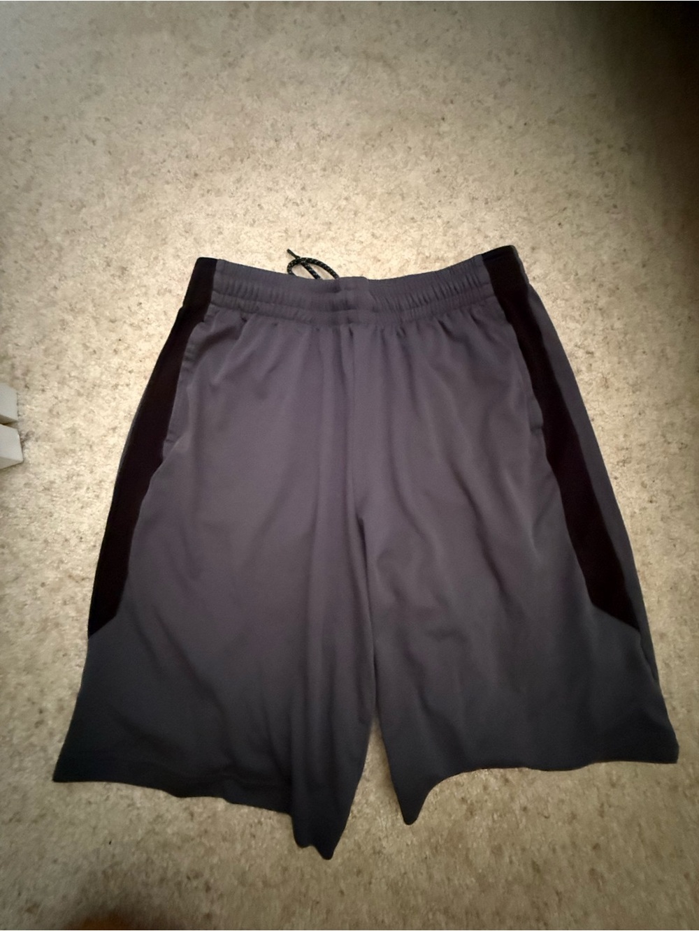 tek gear Grey and Black Athletic Shorts